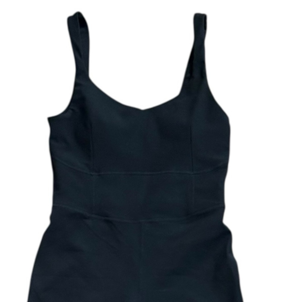 WILO THE LABEL V-Neck Flare Unitard Ribbed Black Jumpsuit Activewear Size XS NWT - Picture 6 of 8
